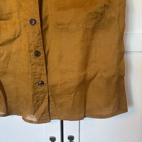 Banana Republic Women's Brown Sleeveless Safari Shirt Size S - Picture 3 of 10